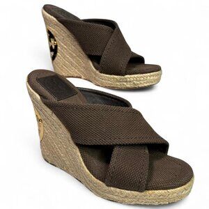 Tory Burch Bailey Espadrille Wedge in Brown